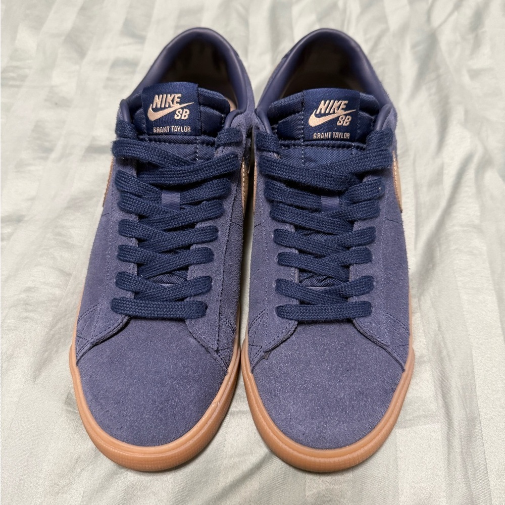 Nike Blue Skateboarding Sneakers with Gum Sole